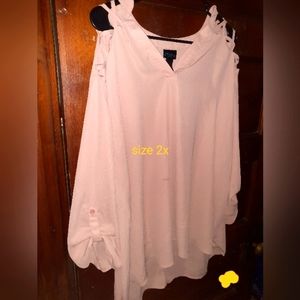 Cold shoulder peach 2xk shirt